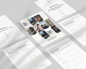 2026 Vision & Reflection Planner Pack | A5 Canva Template + Printable