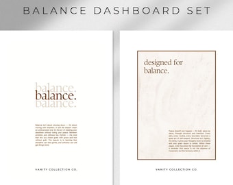 Balance Dashboard Set - A5 Printable