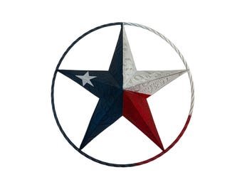 Texas Flag License Plate Wrought Iron Wheel Wall Decor - Texas Metal Lone Star Wall Decor - Western Rustic Barn Decor