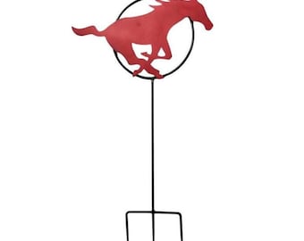 Southern Methodist University SMU Mustangs Wrought Iron Yard Decor - SMU Mustangs Patio Decor