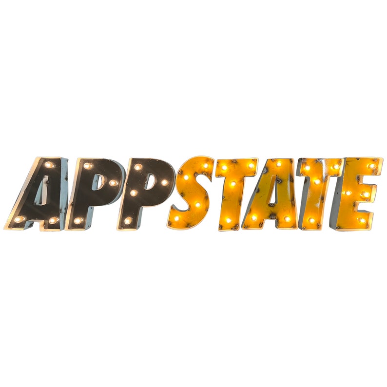 App State Letters Appalachian State Mountaineers Recycled Metal Sign - Etsy