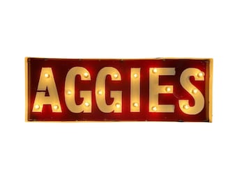 Texas A&M University Illuminated Recycled Metal Wall Decor - Texas Aggies Decor