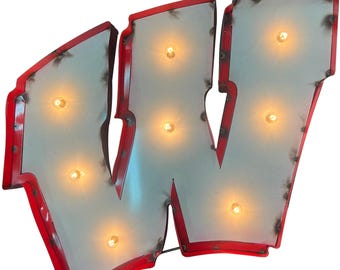 University of Wisconsin Badgers Illuminated recycled metal wall decor
