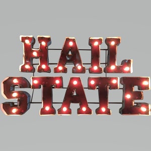 Mississippi State "Hail State" Recycled Metal Wall Decor