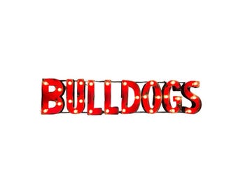 University of Georgia Bulldogs Illuminated recycled metal wall decor