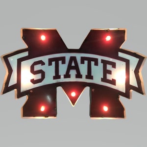 Mississippi State Recycled Metal Wall Decor