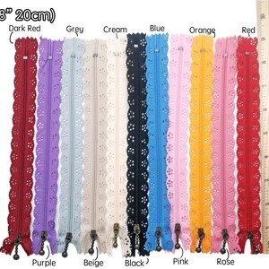 20cm YKK Bear ZippersVarious Color ZipperLaces Zippers Stylish Zipper Colors ZipperRibbon Zipper pullZipper for pouchZipper for dress image 2