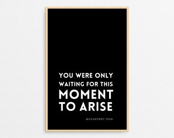 Beatles Song Lyric Print | Minimalist Wall Art | Quotes About Life | Last Minute Gift