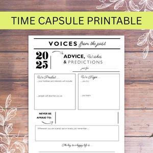 Personlig utskrivbar tidskapsel: Minneslåda för milstolpefödelsedag (PDF-nedladdning A4-storlek)