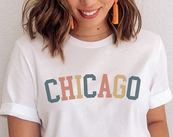 Chicago Shirt, Chicago Tshirt, Retro Shirt, Vintage Tshirt, Chicago Gifts, State Shirt, State Pride T-Shirt, Chicago Souvenir, Chicago Tee