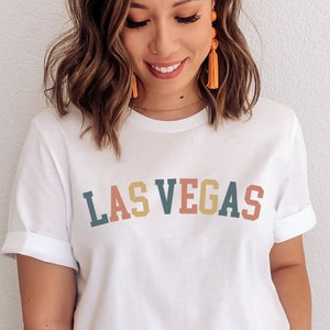 Las Vegas T-shirt, retro tshirt, vintage shirt, schattig Vegas-T-shirt, Nevada shirt, staat shirt, cadeau voor haar, thuisstaat shirt, Nevada uniseks T-shirt