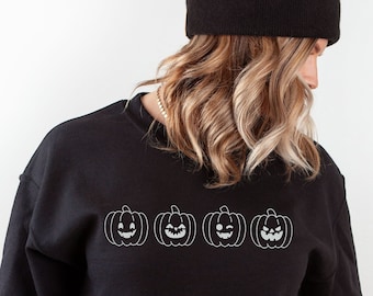 Pumpkin Sweatshirt, Halloween Sweatshirt, Cute Pumpkins Sweatshirt, Fall Sweatshirt, Jack o Lantern Shirt, Pumpkin Halloween Pullover