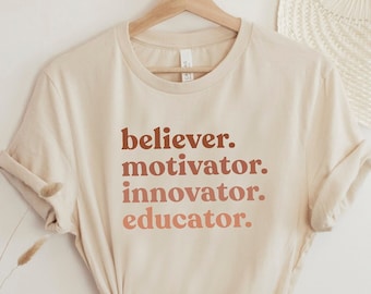 Teacher T-shirt, Teach Shirt, Teacher Shirt, Cute Shirt for Teachers, Teacher Gifts, Elementary School Teacher Shirt, Educator Shirt