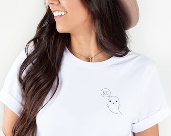 Cute Ghost Shirt, Funny Halloween Shirt, Halloween Costume Shirt, Halloween Gift, Spooky Shirt, Trick or Treat Shirt, Halloween Party Shirt