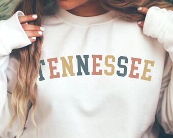 Tennessee Sweatshirt, Tennessee Crewneck Sweatshirt, Tennessee State Sweatshirt, Retro Sweatshirt, Vintage Sweatshirt, Tennessee Shirt