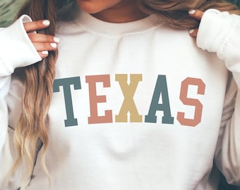 Texas Sweatshirt, Texas Shirt, Texas Gifts, Texas Tshirt, Texas Crewneck, Vintage Texas Sweatshirt, Texas Crewneck Sweatshirt, Texas Gift