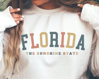 Vintage Florida Sweatshirt, Florida Fan Crewneck Sweatshirt, Florida Sweatshirt, Florida Gift, College Student gift