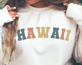 Hawaii Sweatshirt, State Sweatshirt,  Hawaii Sweater, Hawaii Hoodie, Hawaii Shirt, Hawaii Crewneck, Retro Sweatshirt, Vintage Sweater