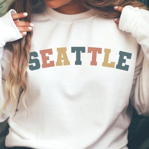 Seattle Sweatshirt, Seattle Washington Sweater, State Pride Sweatshirt, Seattle Pride Sweatshirt, Retro Seattle Sweatshirt