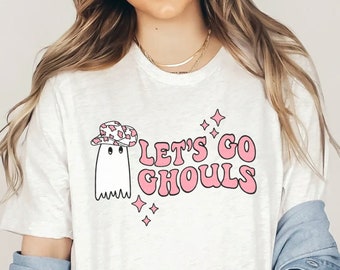 Lets Go Ghouls Shirt, Halloween Shirt, Cute Ghost TShirt, Funny Halloween Shirt, Retro Halloween Shirt, Vintage Fall Shirt, Gift for Friend