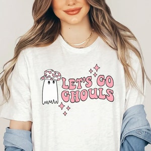 Lets Go Ghouls Shirt, Halloween Shirt, Cute Ghost TShirt, Funny Halloween Shirt, Retro Halloween Shirt, Vintage Fall Shirt, Gift for Friend