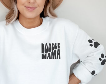 Doodle mama-sweatshirt, shirt doodle mama, hoodie doodle mama, sweatshirt doodle, damessweater, hondensweater, trendy sweater
