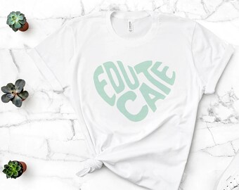 Lehrer Shirts, süßes Shirt für Lehrer, Retro Lehrer Shirt, Teach Shirt, Lehrer TShirt, Lehrer Geschenke, Grundschullehrer Shirt