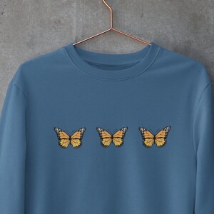 Butterfly Sweatshirt,  Monarch Butterfly Crewneck, Butterfly Shirt, Trendy Sweatshirt, Unisex Crewneck,  Butterfly Sweater, Gifts for her