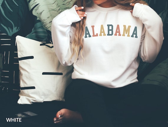 Alabama Sweatshirt, Alabama Shirt, State Crewneck, Retro Sweater, Vintage Sweatshirt, Alabama Fan Crewneck Sweatshirt, Alabama Gift
