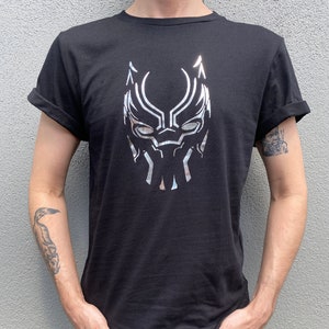 Black Panther Foil Mask Shirt