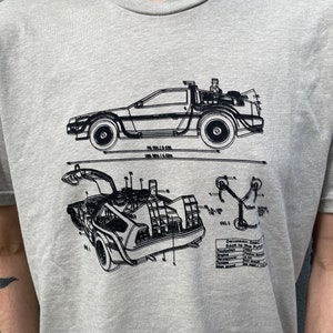 バック・トゥ・ザ・フューチャー デロリアン スケマティック シャツ