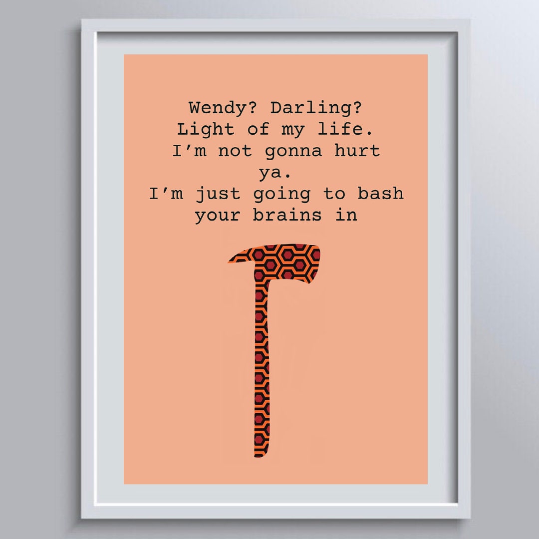 The Shining Famous Line The Shining Print Jack Torrance Quote | Etsy Sweden