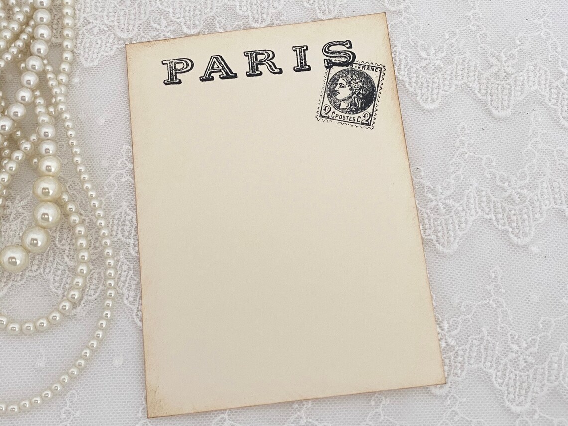 Paris Stationery Set Paris Postcard Set French Stationery Etsy