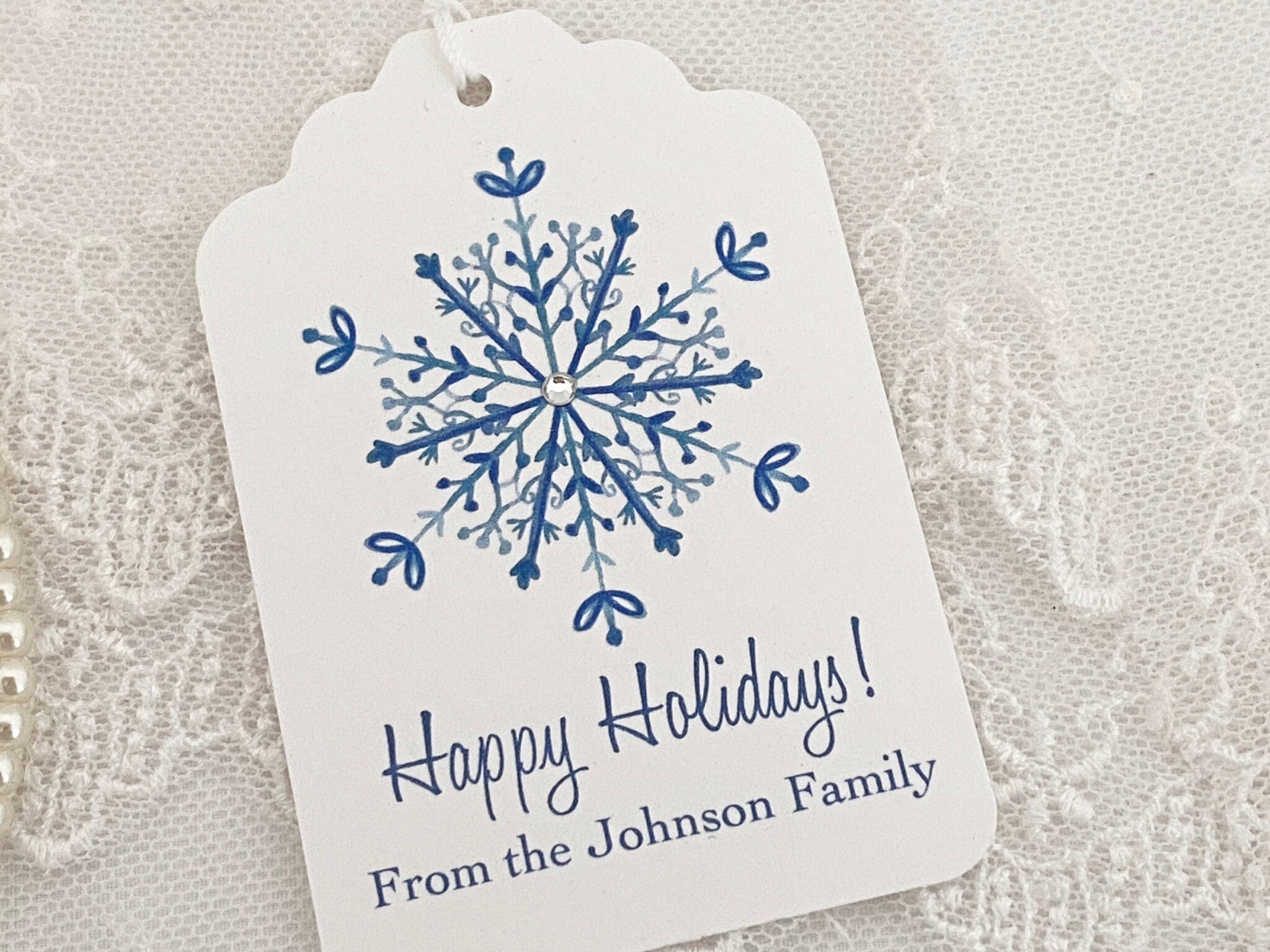 Snowflake Tags Personalized Snowflake Tags Personalized Etsy