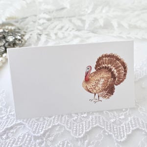 Turkey Place Cards, Turkey Placecards, Thanksgiving Name Cards, Thanksgiving Friendsgiving Place Cards, Printed Place Cards, Printed image 2