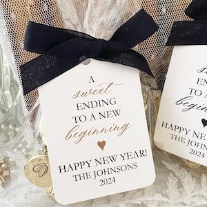 New Years Party Favor Candy Bags, New Years Guest Gift Bags, New Years 2025 Party Favors Sweet Ending New Beginning, New Years Wedding Favor