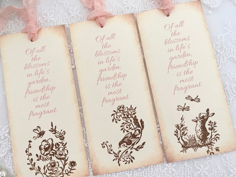 Friendship Bookmarks Friend Bookmarks Gardening Bookmarks | Etsy