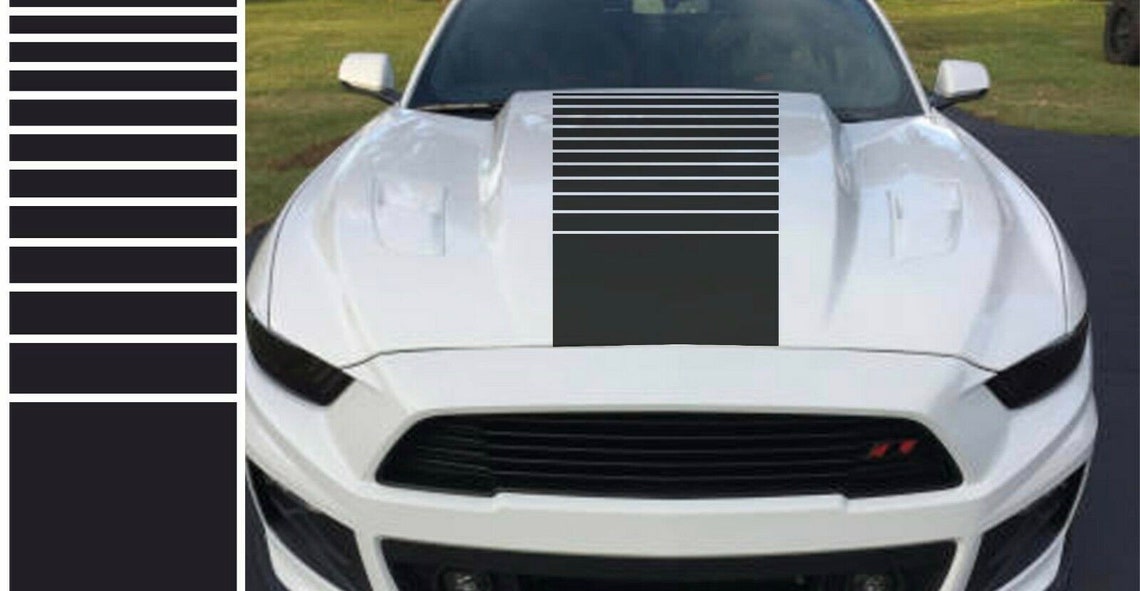 Car Hood Vinyl Stripe Fits Mustang & Other Cars Rally Sport Etsy