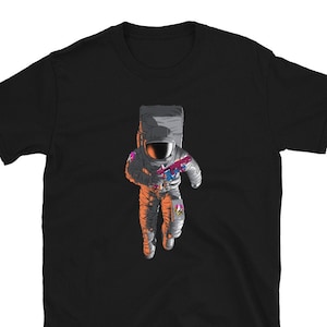 Unisex Hombre/Mujer HEX Crypto Token The United Hexican Space Force Astronaut Camiseta de manga corta en negro/blanco/azul/gris
