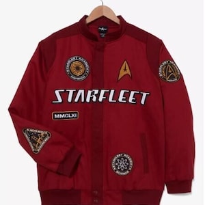 Rare Star Trek USS Enterprise Starfleet Academy Red Engineer / Engineering Jacket Size Large L Unisex