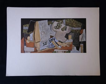 1947 Georges Braque The Newspaper 1st Edition Cubist Parisian Lithograph Art