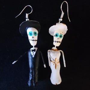 Women Dia de Muertos Day of the Dead Dangle Earrings Halloween Jewelry Fashion