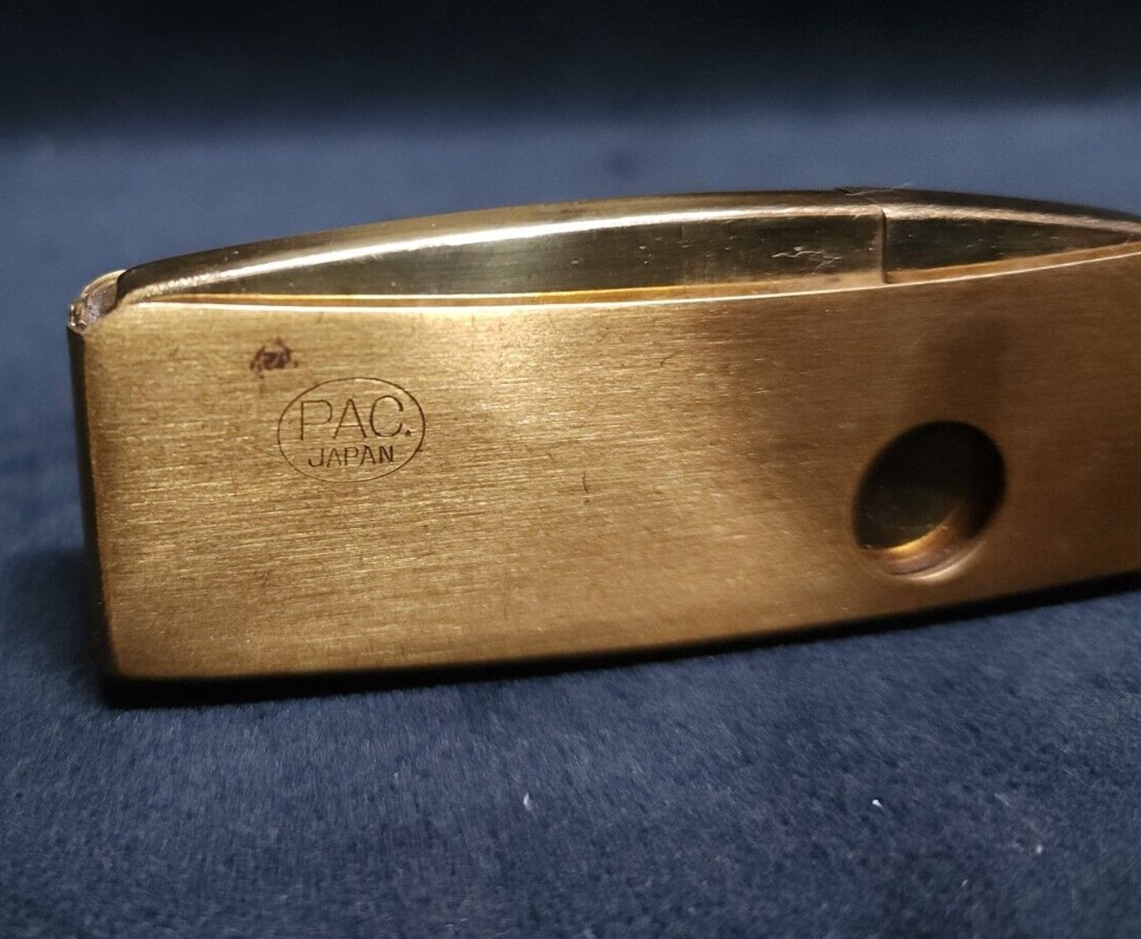 Vintage Rare Art Deco PAC Cigarette Solid Brass Lighter Made Japan
