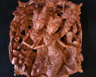 Vintage Hand Carved Made Wooden Asian Indian Thai Burmese Religious Carving 8"