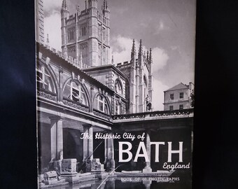 A histórica cidade de Bath, Inglaterra, MP Wooller, livro de 60 fotografias, 1969, 4ª edição
