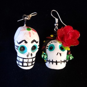 Women Dia de Muertos Day of the Dead Dangle Earrings Halloween Jewelry Fashion