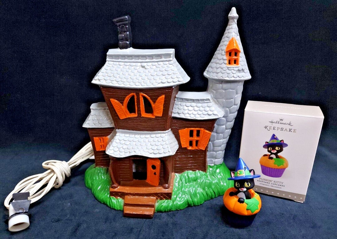 Pacific Rim Ceramic Light up Electric Scary Haunted House Halloween ...