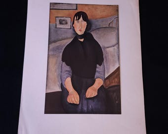 1947 La chica trabajadora. Primera edición. Litografía offset. Amedeo Modiglian.