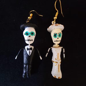 Women Dia de Muertos Day of the Dead Dangle Earrings Halloween Jewelry Fashion