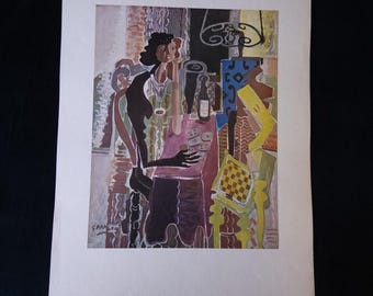 1940s Georges Braque The Patience 1st Edition Period Cubist Swiss Lithograph Art